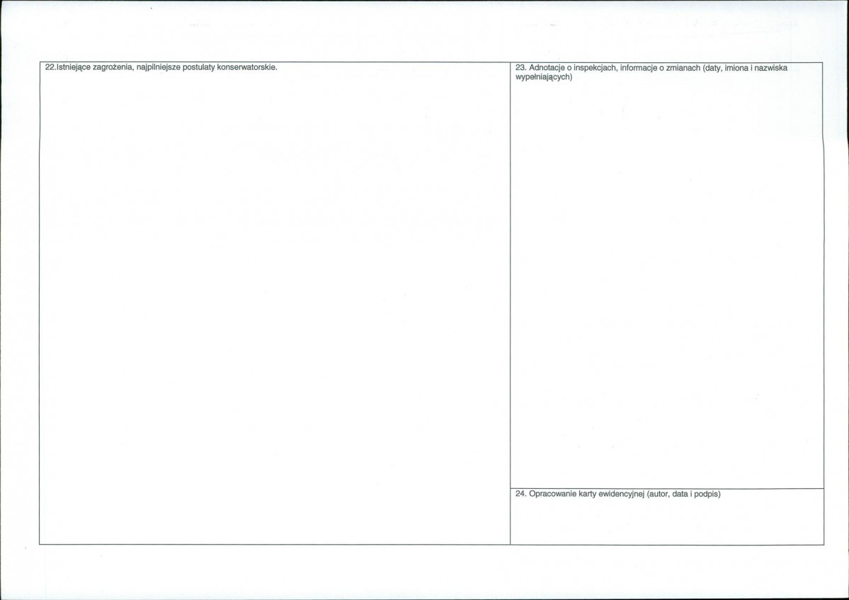 Karta obiektu niewpisanego do rejestru, skan nr 2