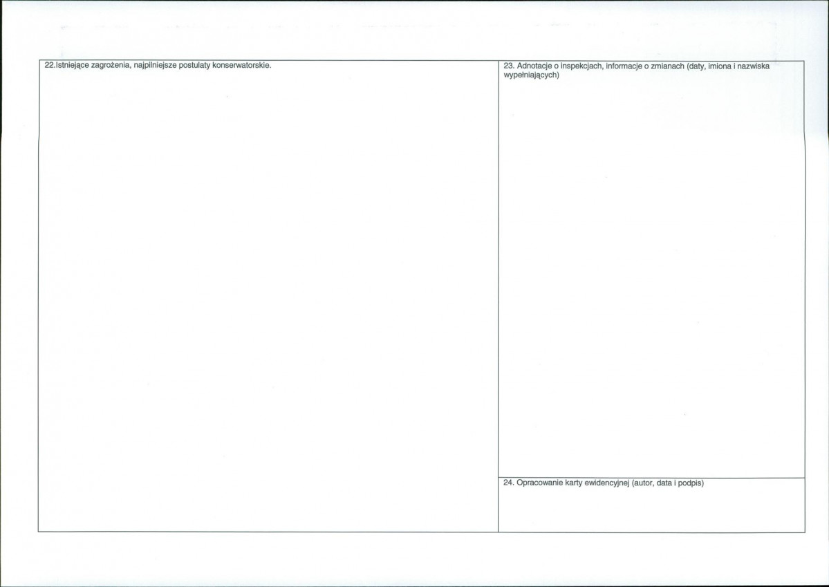 Karta obiektu niewpisanego do rejestru, skan nr 2