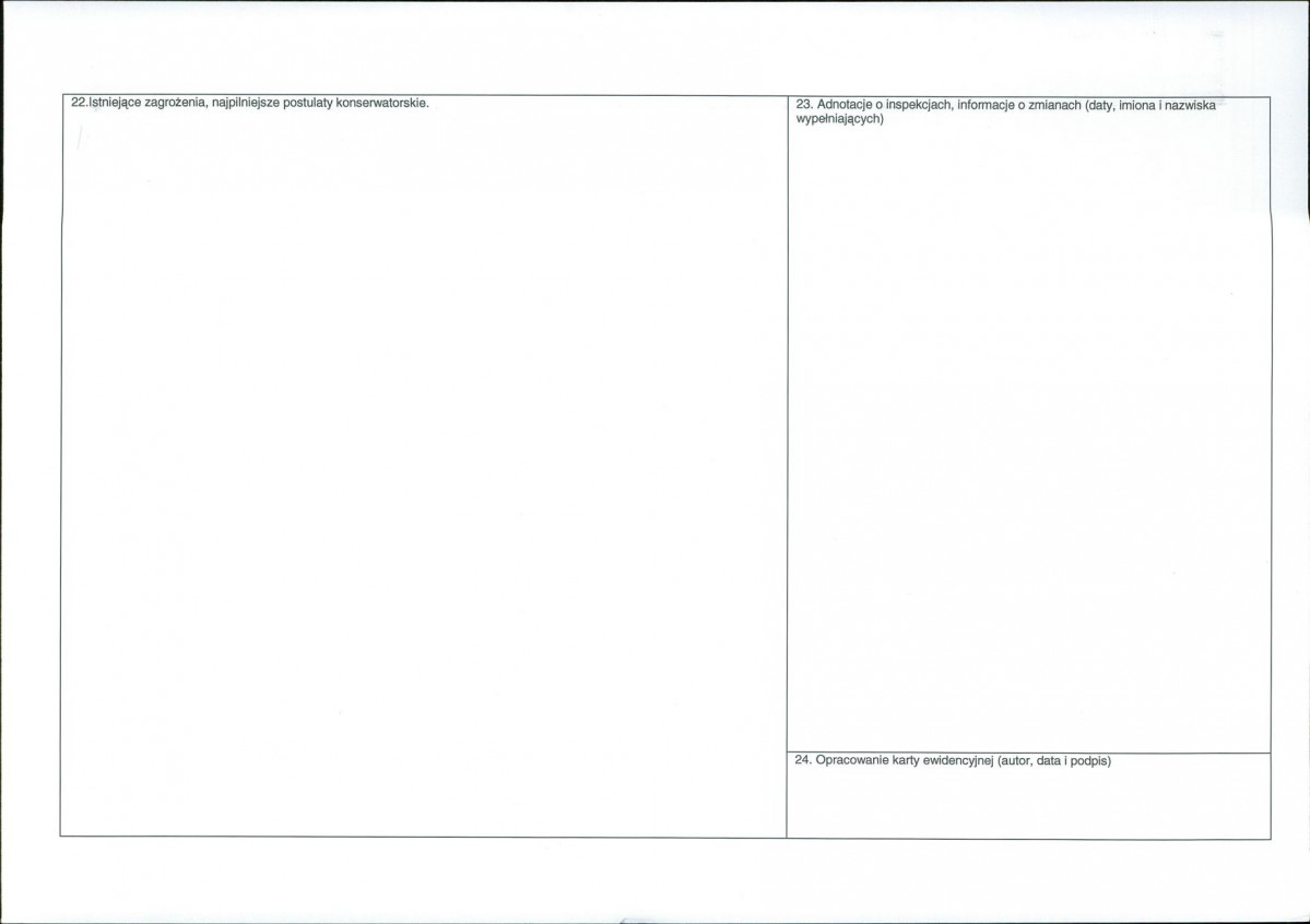 Karta obiektu niewpisanego do rejestru, skan nr 2