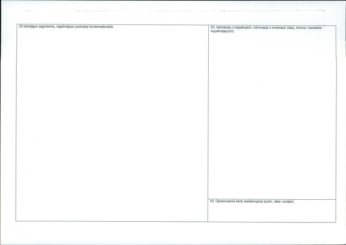 Karta obiektu niewpisanego do rejestru, skan nr 2