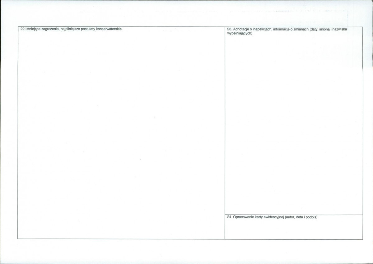Karta obiektu niewpisanego do rejestru, skan nr 2
