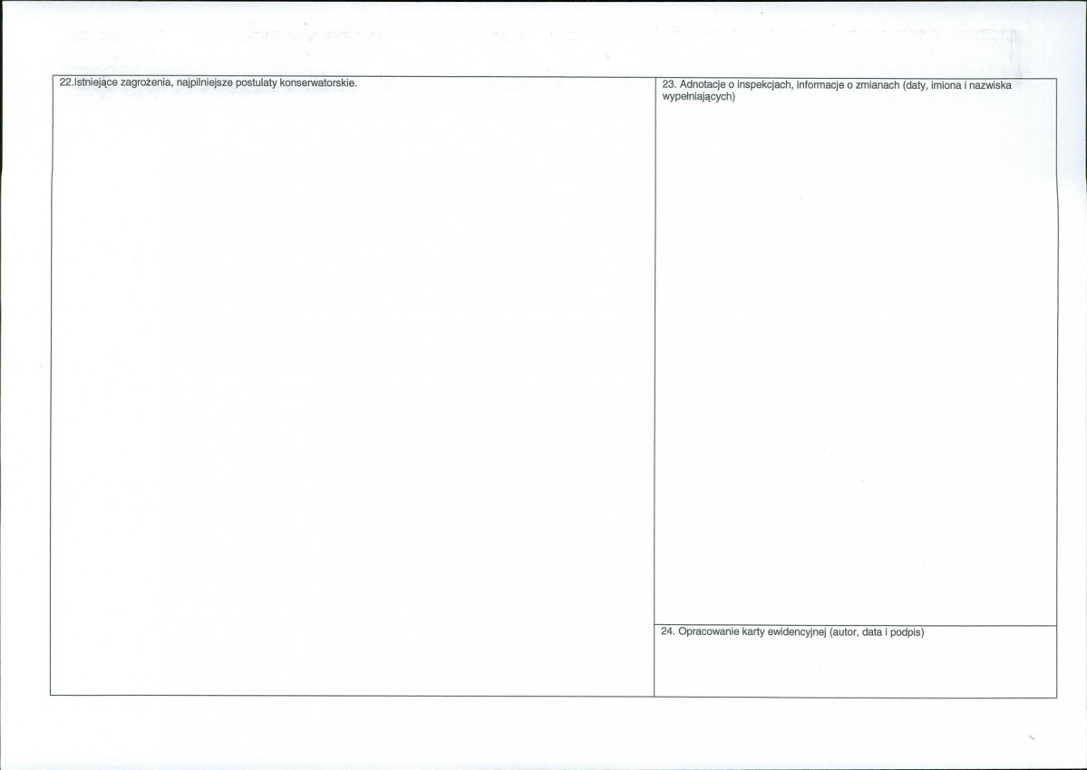 Karta obiektu niewpisanego do rejestru, skan nr 2