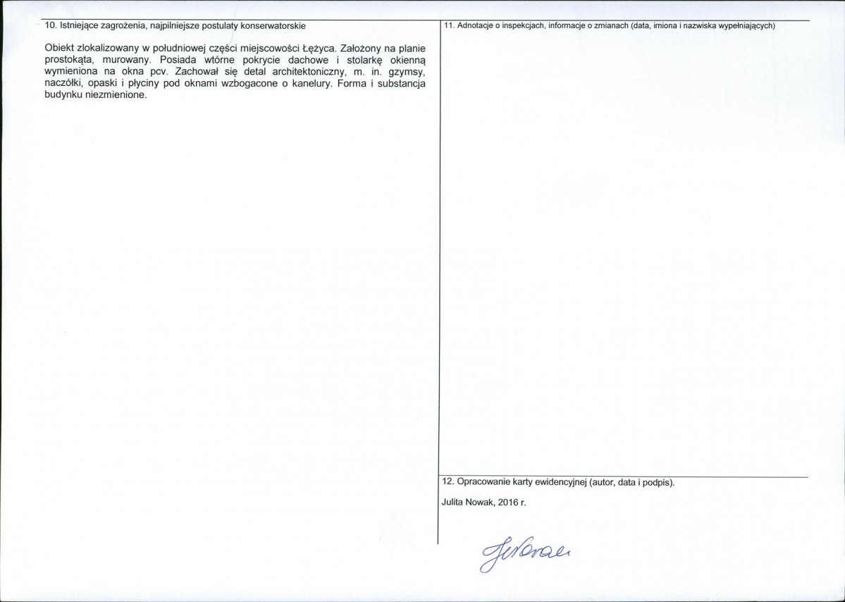 KEZN - Karta obiektu niewpisanego do rejestru, skan nr 2