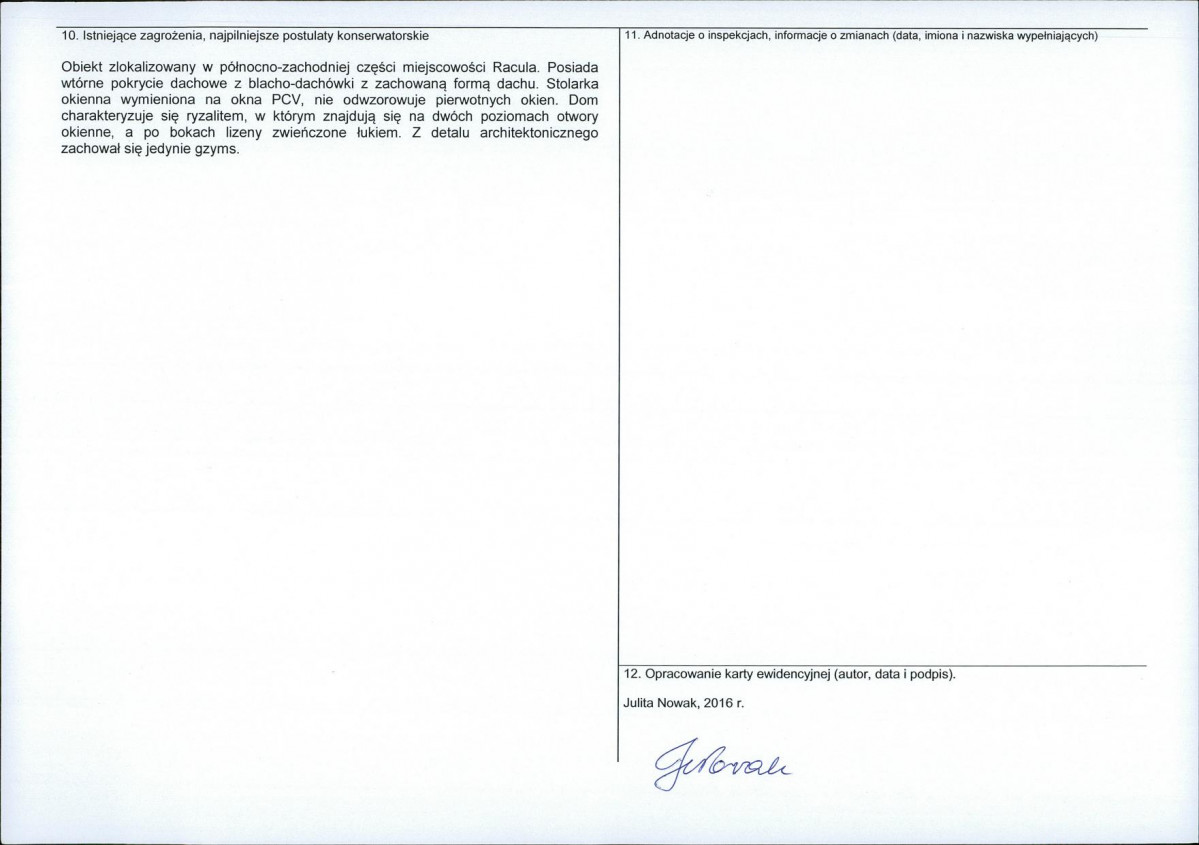 Karta obiektu niewpisanego do rejestru, skan nr 2