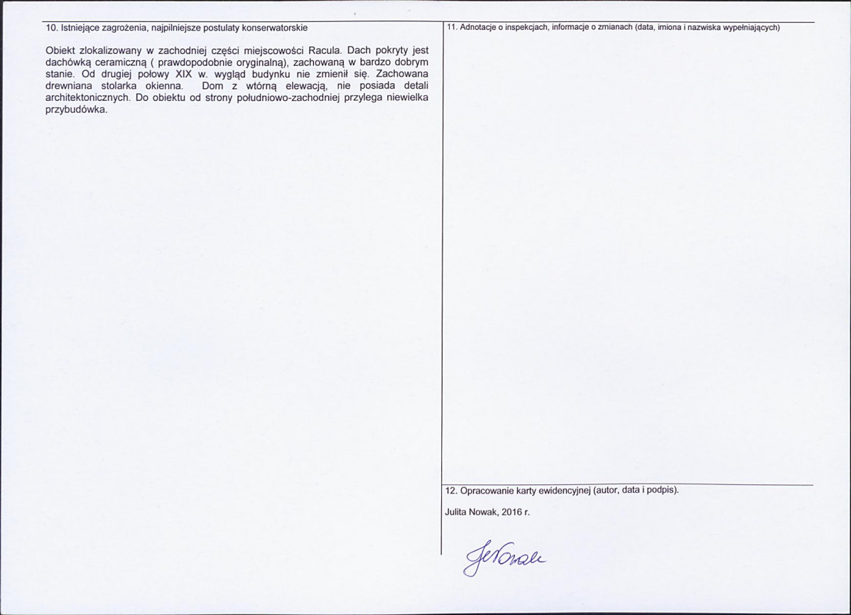 Karta obiektu niewpisanego do rejestru, skan nr 2