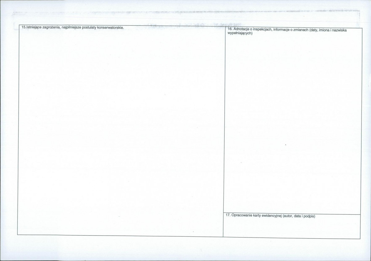 Karta obiektu niewpisanego do rejestru, skan nr 2
