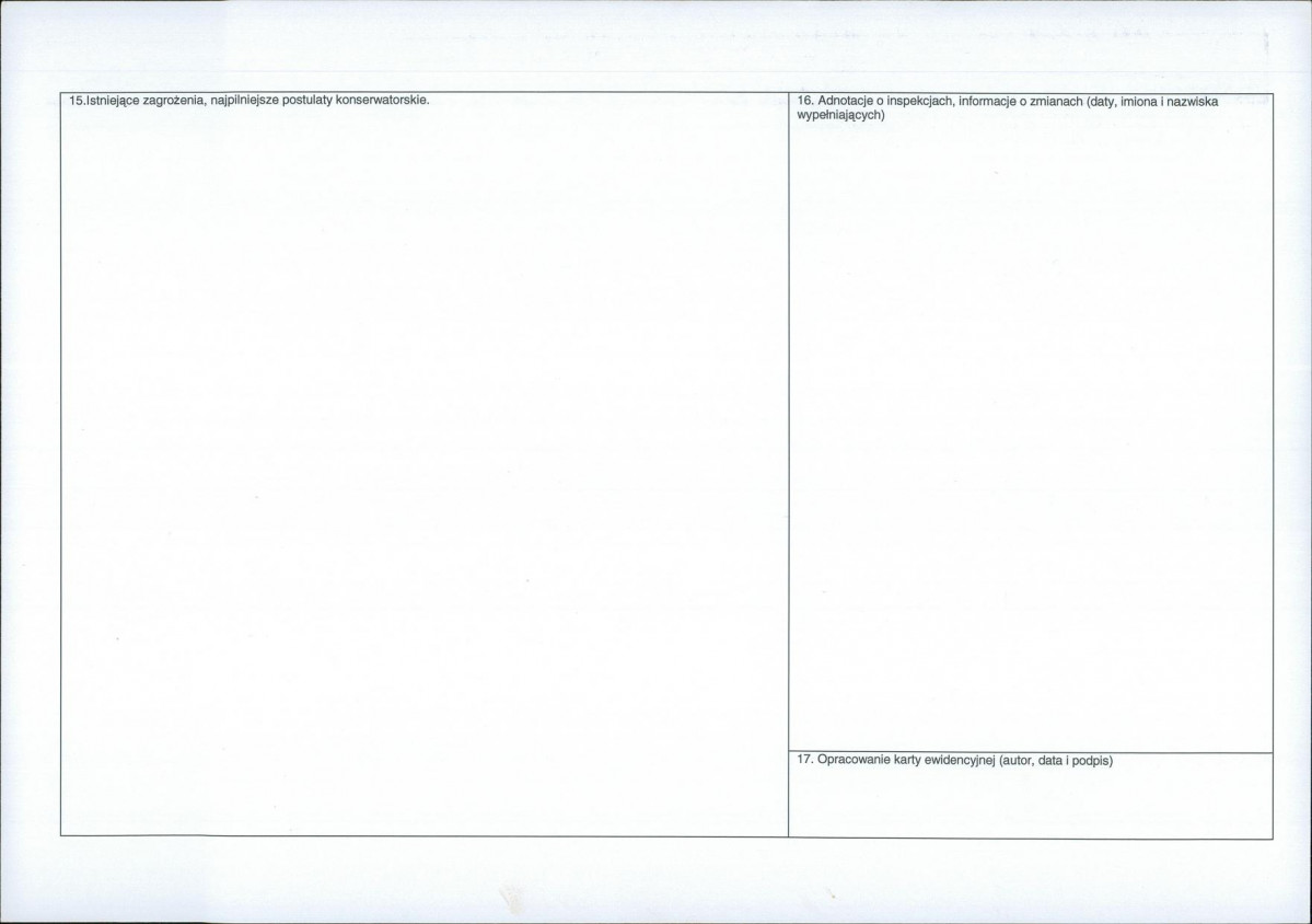 Karta obiektu niewpisanego do rejestru, skan nr 2