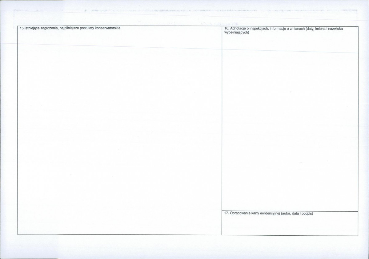 Karta obiektu niewpisanego do rejestru, skan nr 2