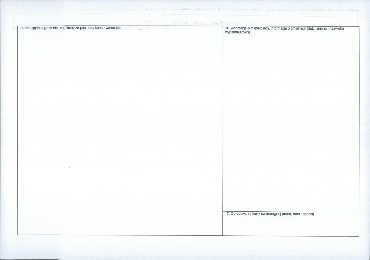 Karta obiektu niewpisanego do rejestru, skan nr 2