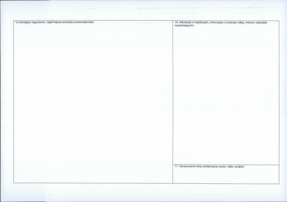 Karta obiektu niewpisanego do rejestru, skan nr 2