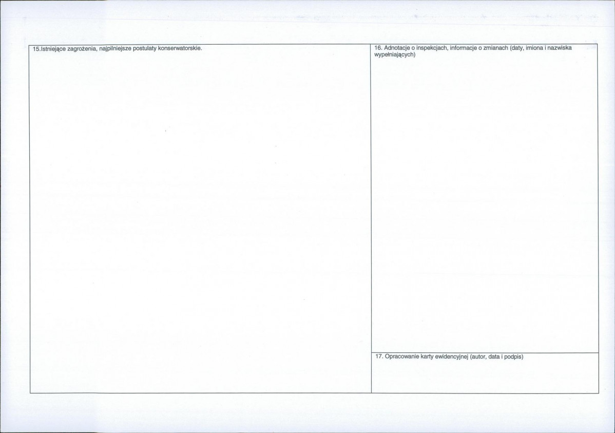 Karta obiektu niewpisanego do rejestru, skan nr 2