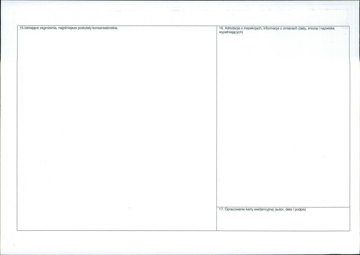 Karta obiektu niewpisanego do rejestru, skan nr 2
