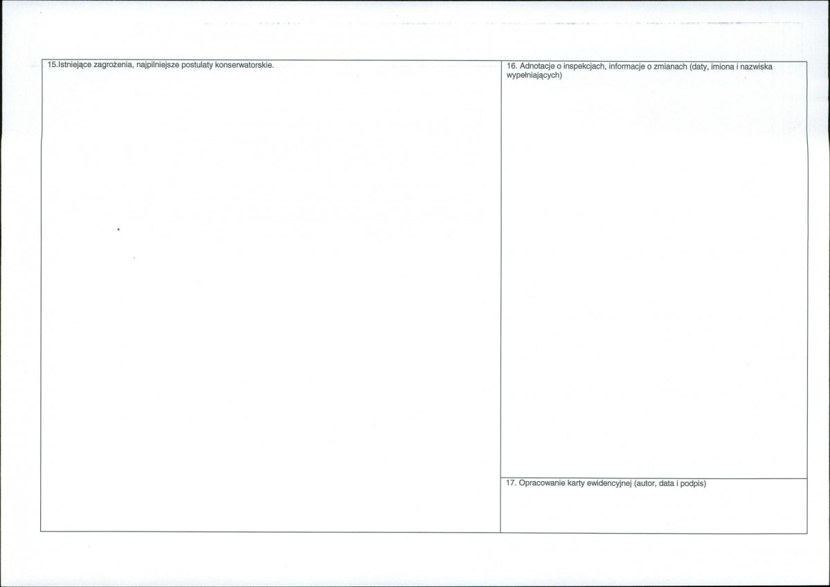 Karta obiektu niewpisanego do rejestru, skan nr 2