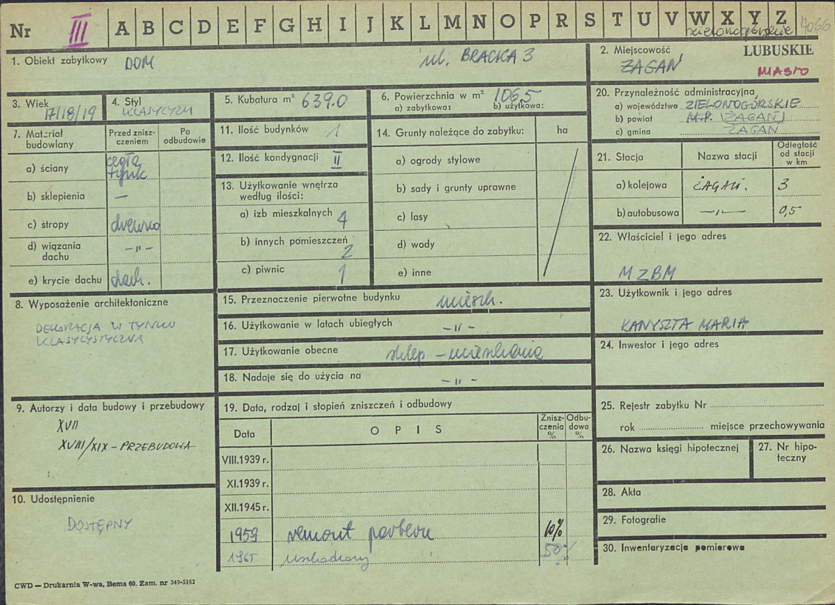 Karta zielona, skan nr 1