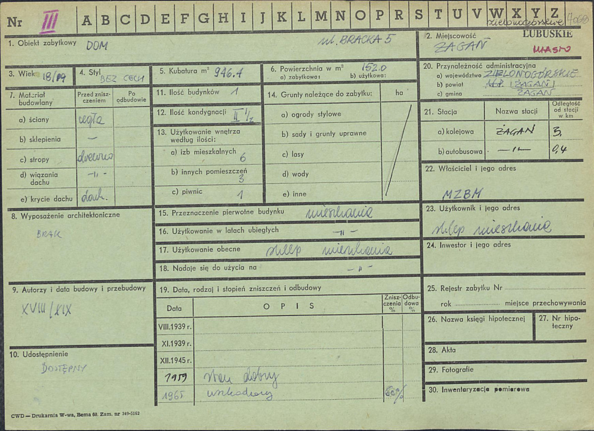 Karta zielona, skan nr 1