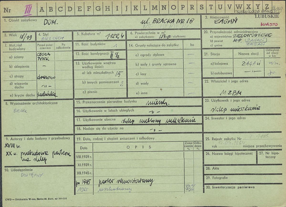 Karta zielona, skan nr 1