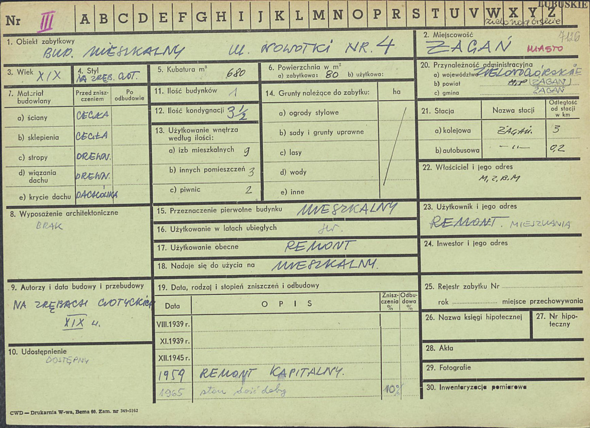 Karta zielona, skan nr 1