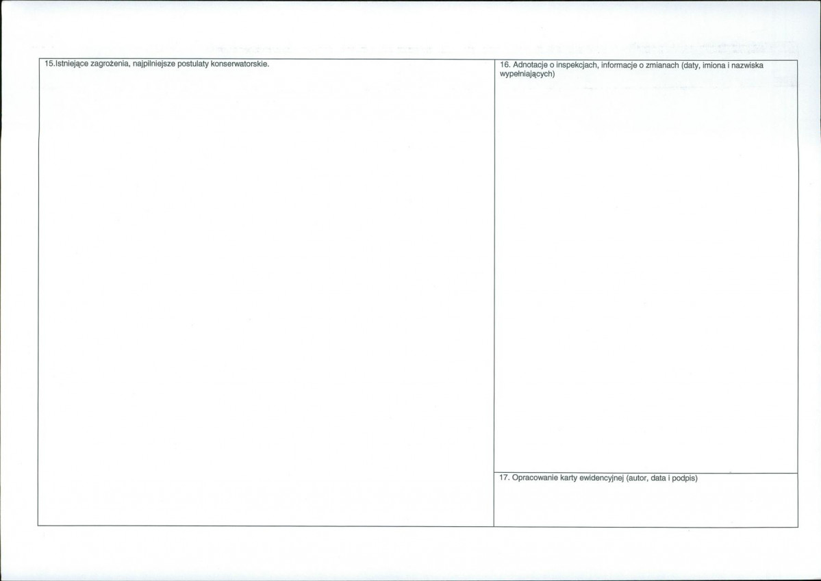 Karta obiektu niewpisanego do rejestru, skan nr 2