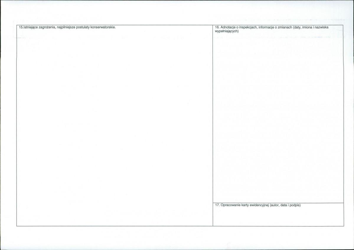 Karta obiektu niewpisanego do rejestru, skan nr 2