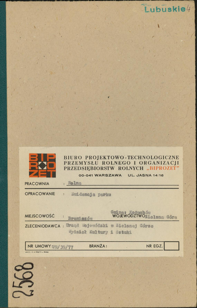 Ewidencja parkowa, skan nr 1