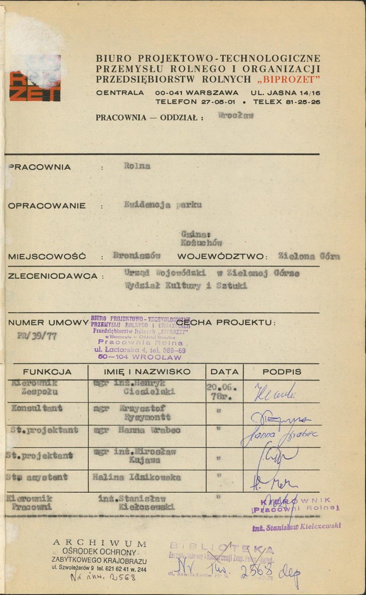 Ewidencja parkowa, skan nr 4