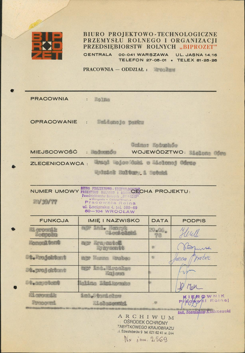 Ewidencja parkowa, skan nr 4