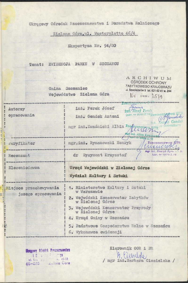 Ewidencja parkowa, skan nr 4