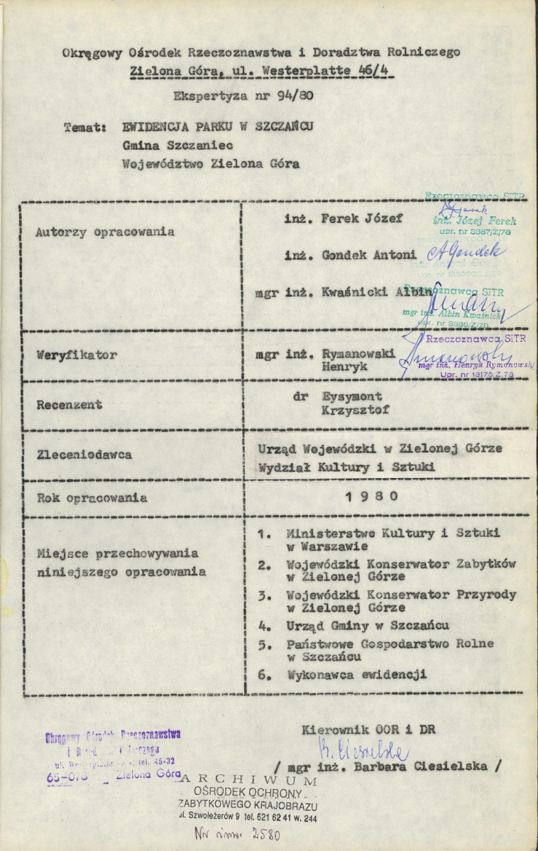 Ewidencja parkowa, skan nr 4
