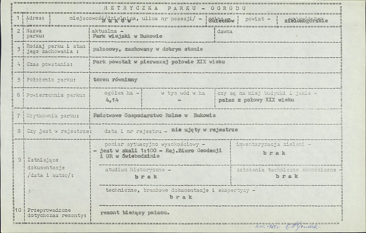 Ewidencja parkowa, skan nr 6