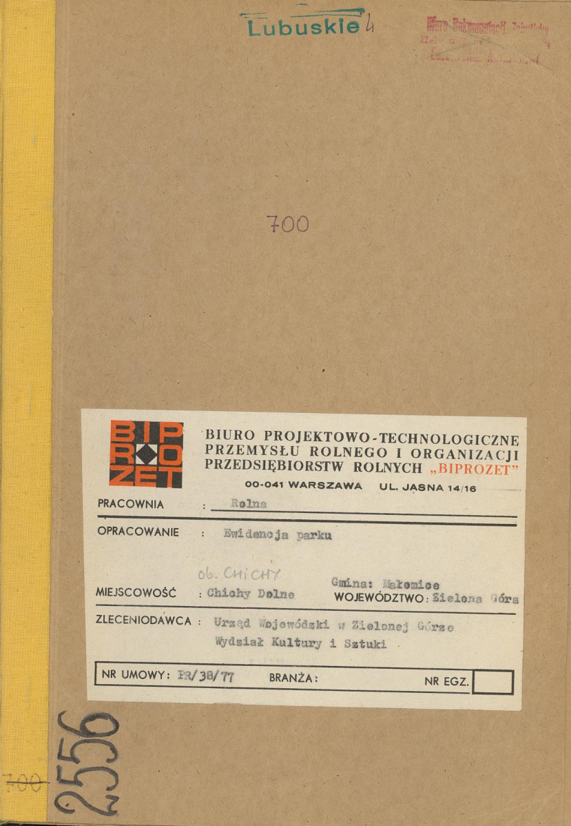 Ewidencja parkowa, skan nr 1