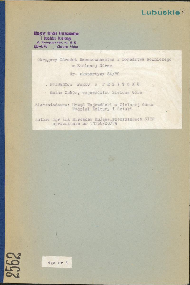 Ewidencja parkowa, skan nr 1