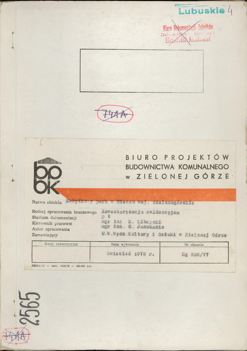 Ewidencja parkowa, skan nr 1