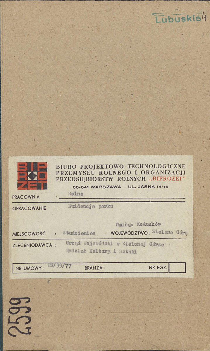 Ewidencja parkowa, skan nr 1