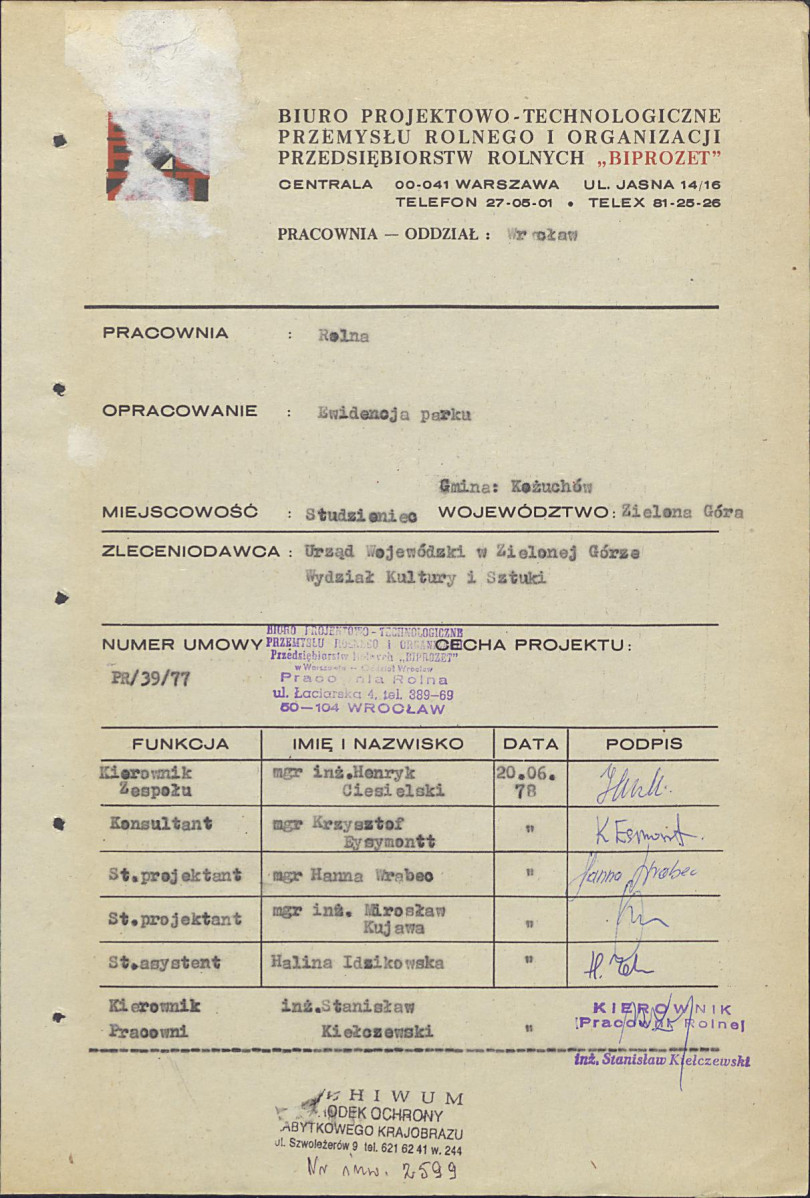 Ewidencja parkowa, skan nr 4