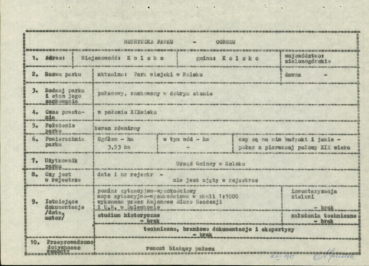 Ewidencja parkowa, skan nr 6