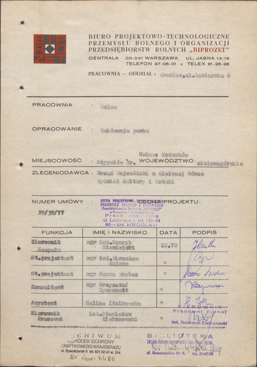 Ewidencja parkowa, skan nr 4