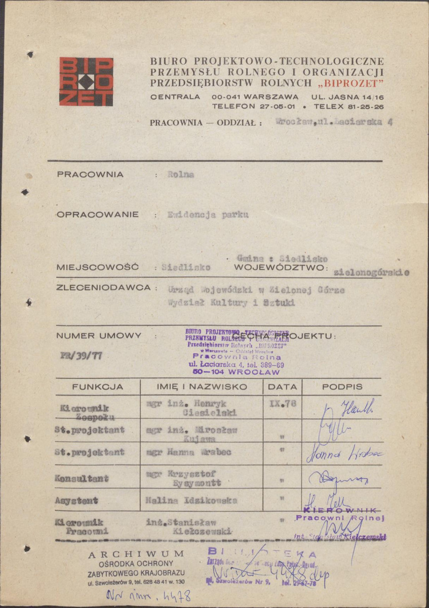 Ewidencja parkowa, skan nr 4