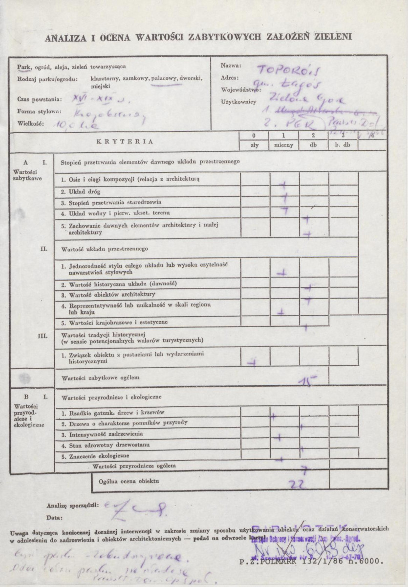 Ewidencja parkowa, skan nr 2