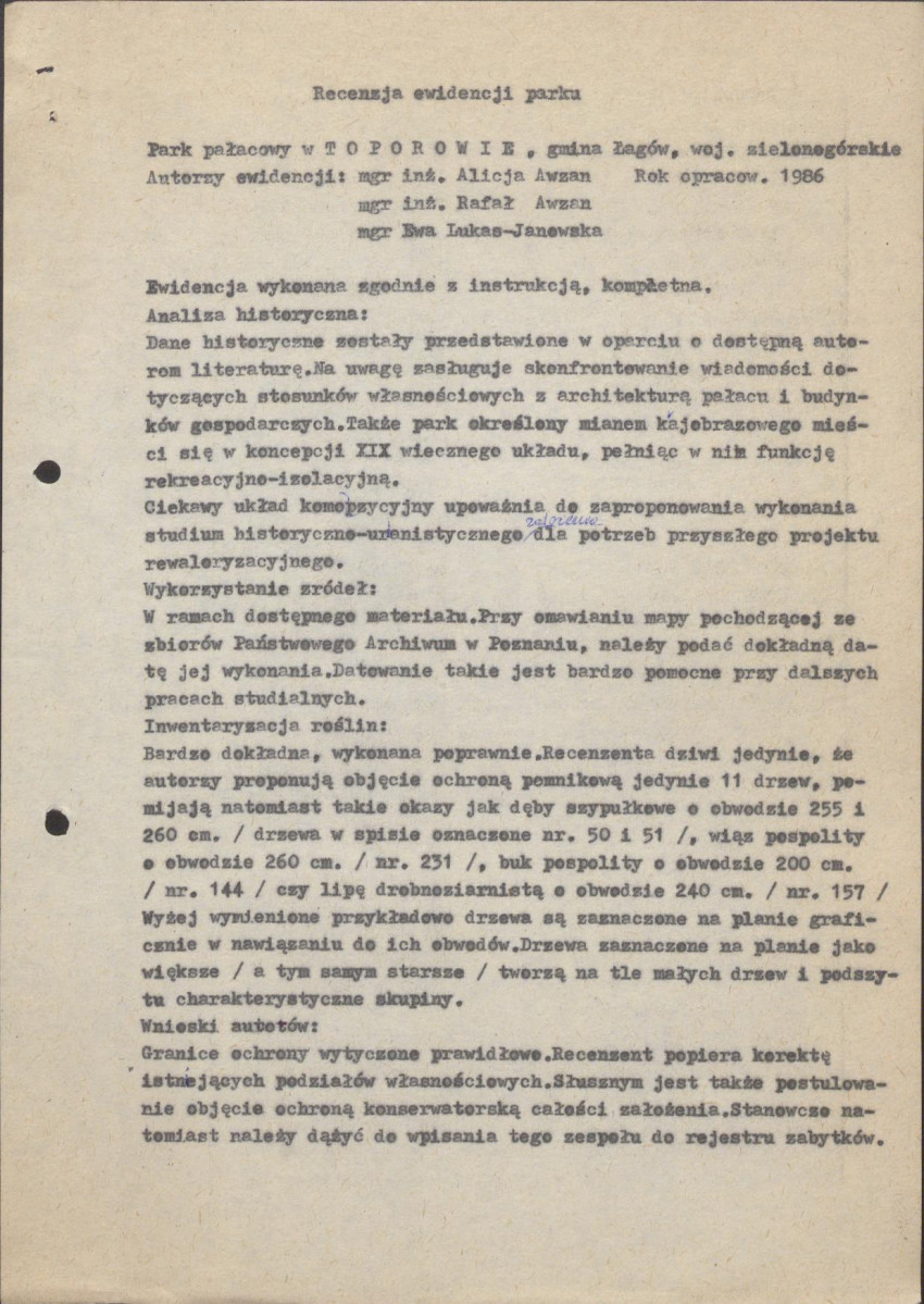 Ewidencja parkowa, skan nr 3