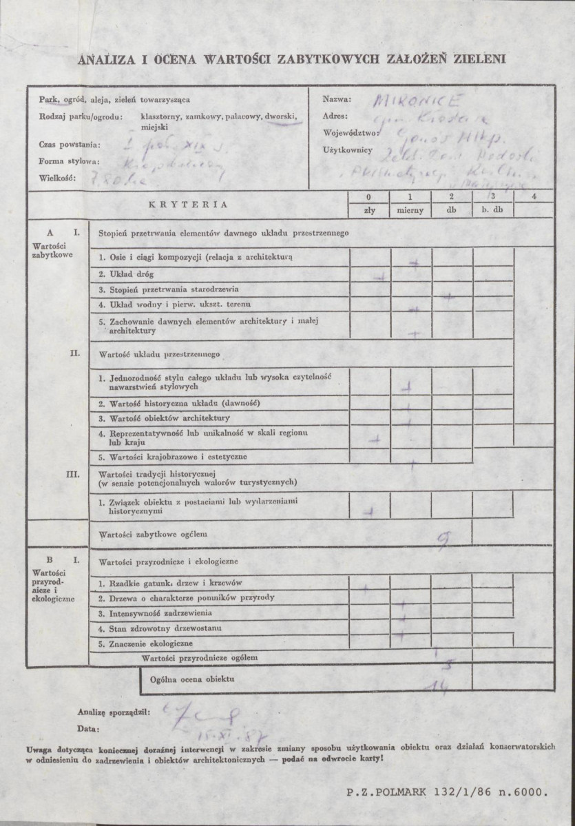 Ewidencja parkowa, skan nr 3