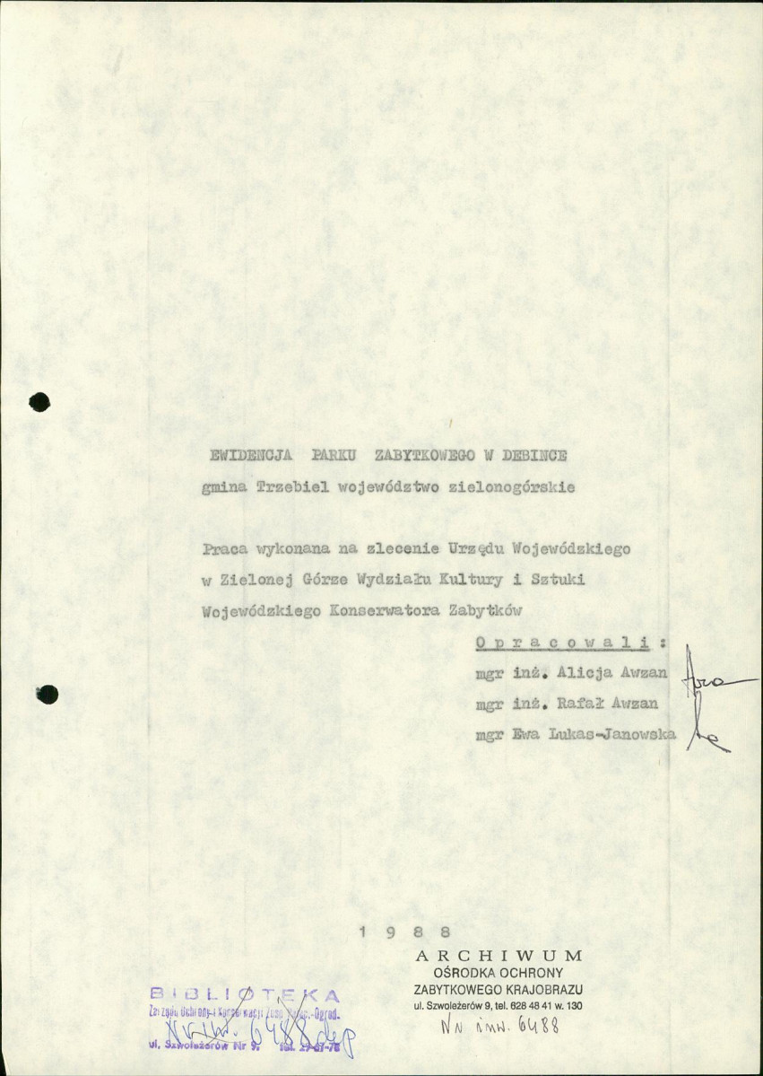 Ewidencja parkowa, skan nr 5