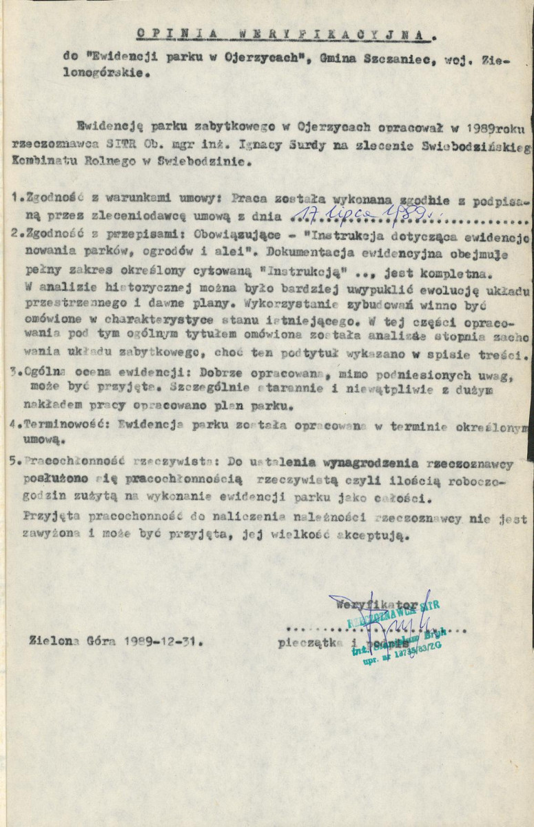 Ewidencja parkowa, skan nr 4