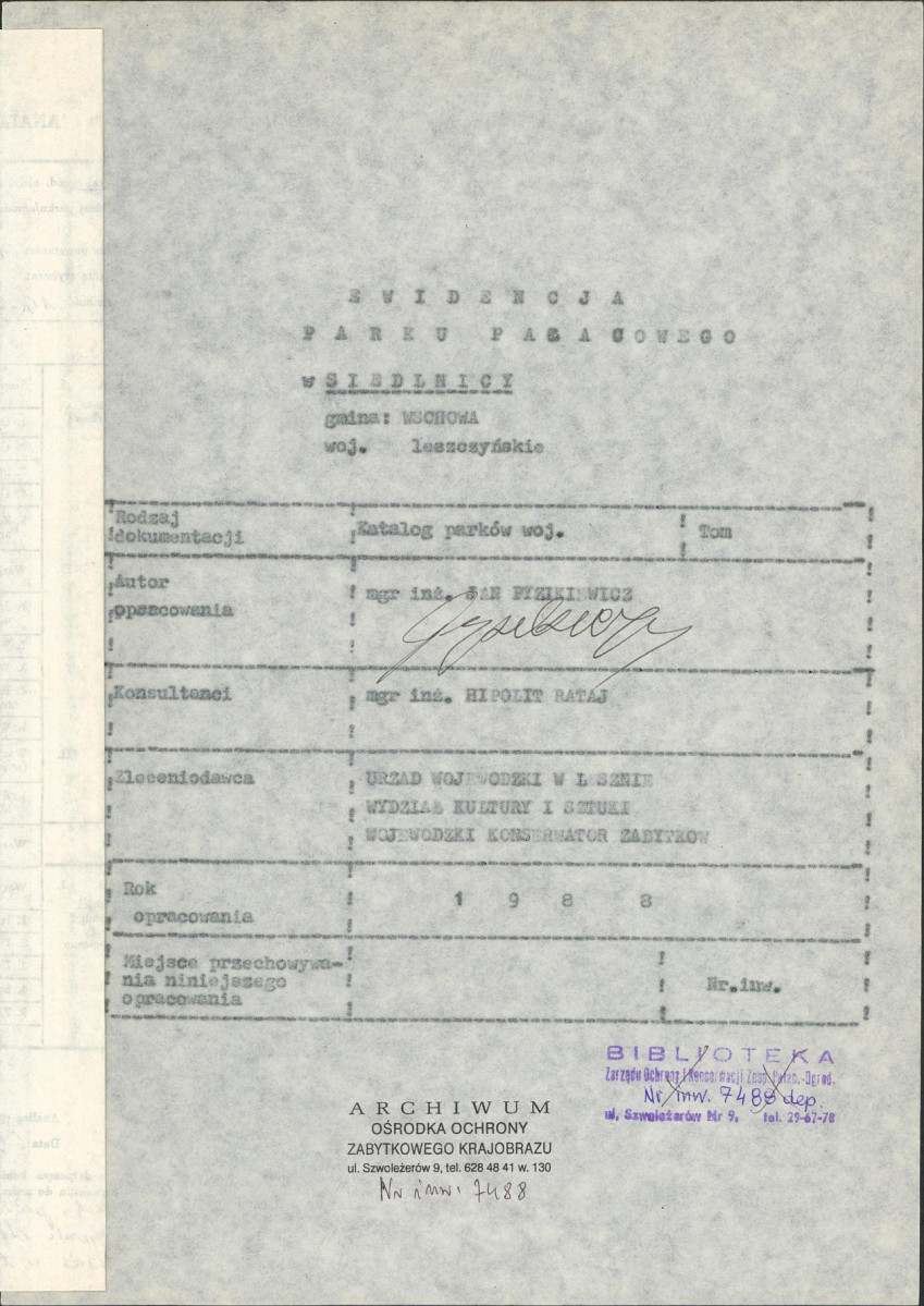 Ewidencja parkowa, skan nr 4