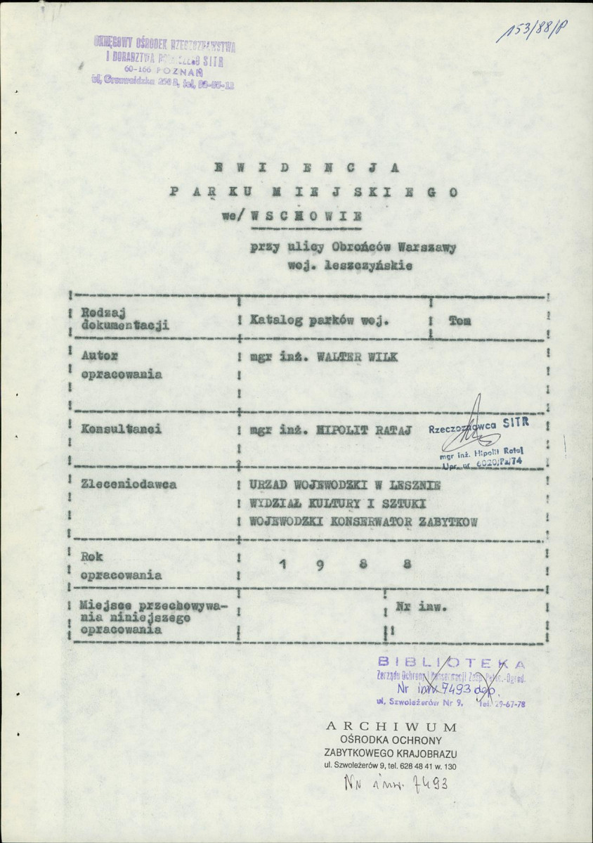 Ewidencja parkowa, skan nr 5