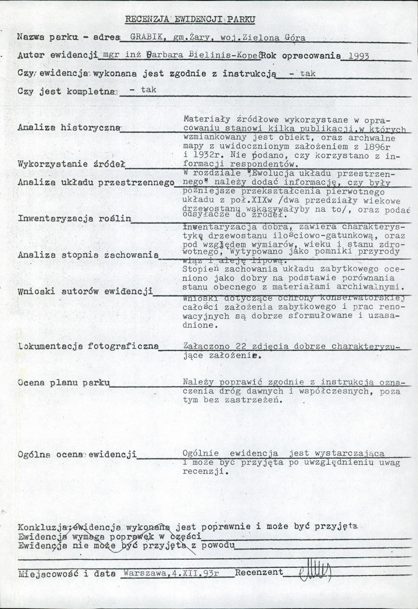 Ewidencja parkowa, skan nr 4