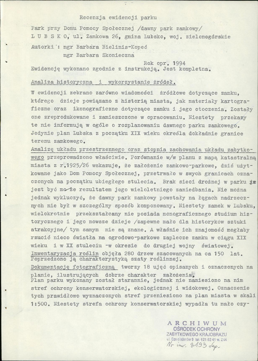 Ewidencja parkowa, skan nr 4