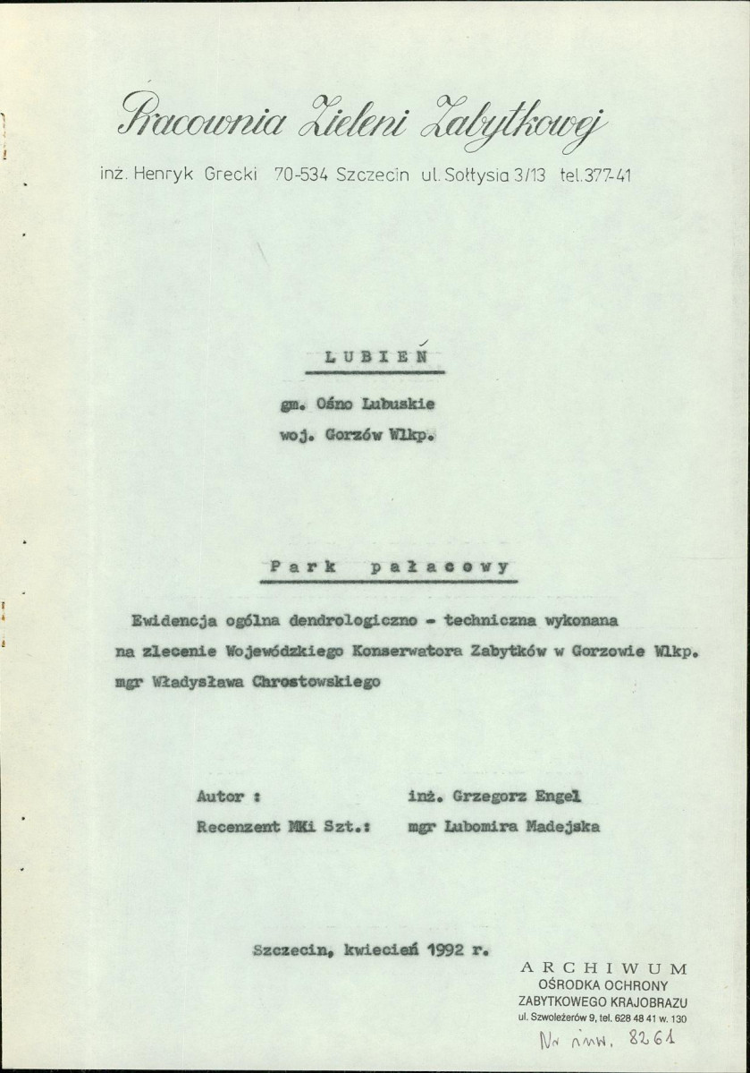 Ewidencja parkowa, skan nr 4