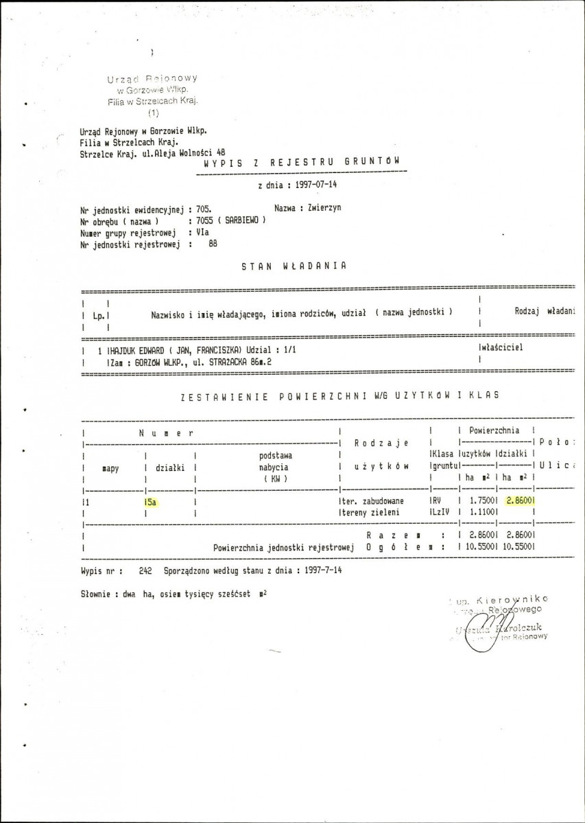 Ewidencja parkowa, skan nr 23