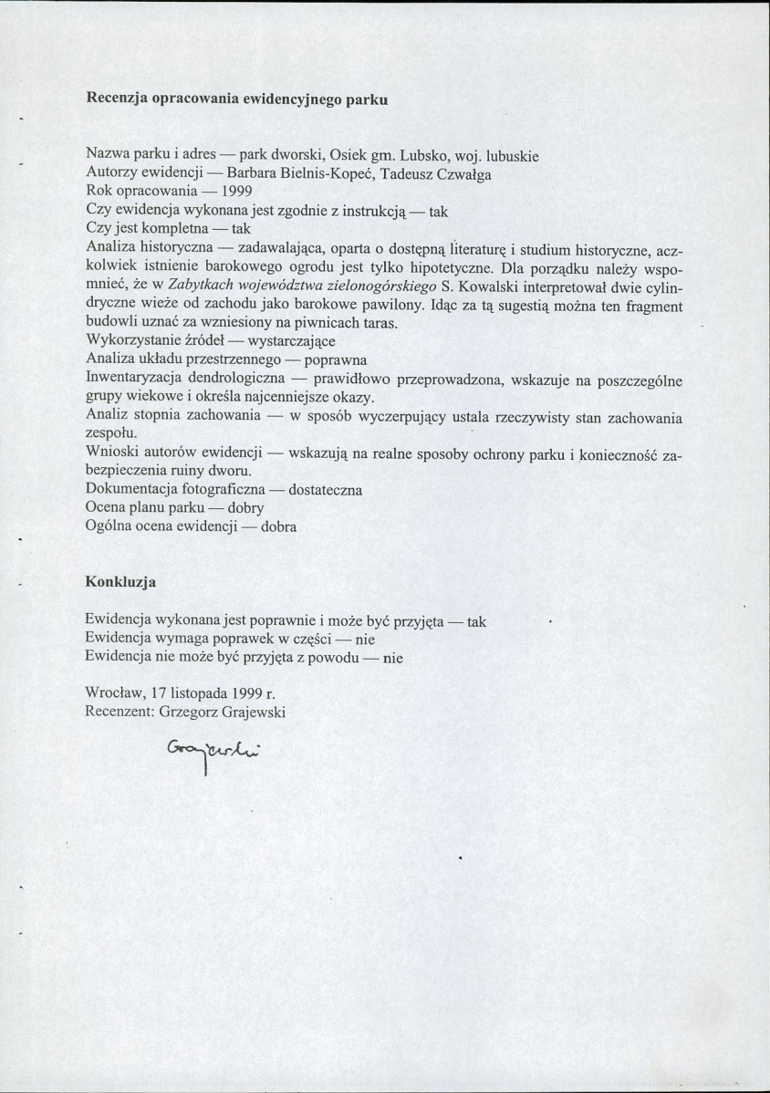 EP - Ewidencja parkowa, skan nr 2