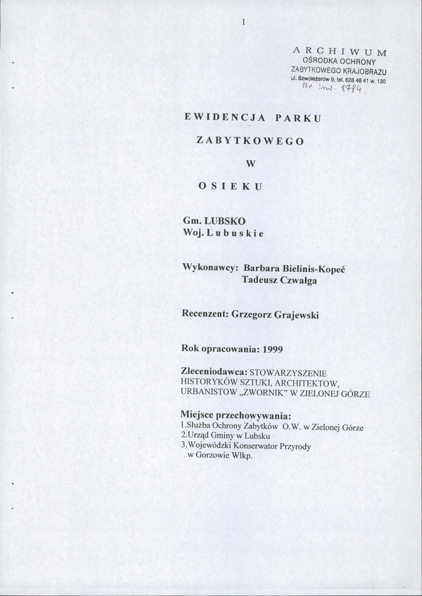 EP - Ewidencja parkowa, skan nr 4